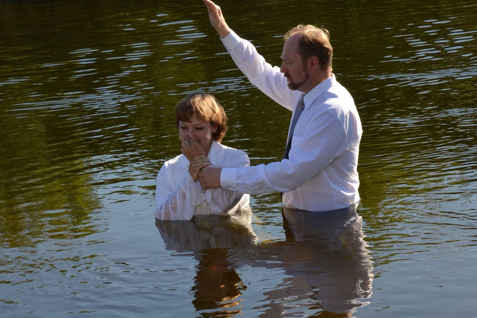 people being baptised