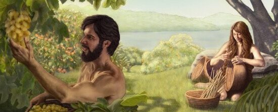 Adam and Eve in Garden